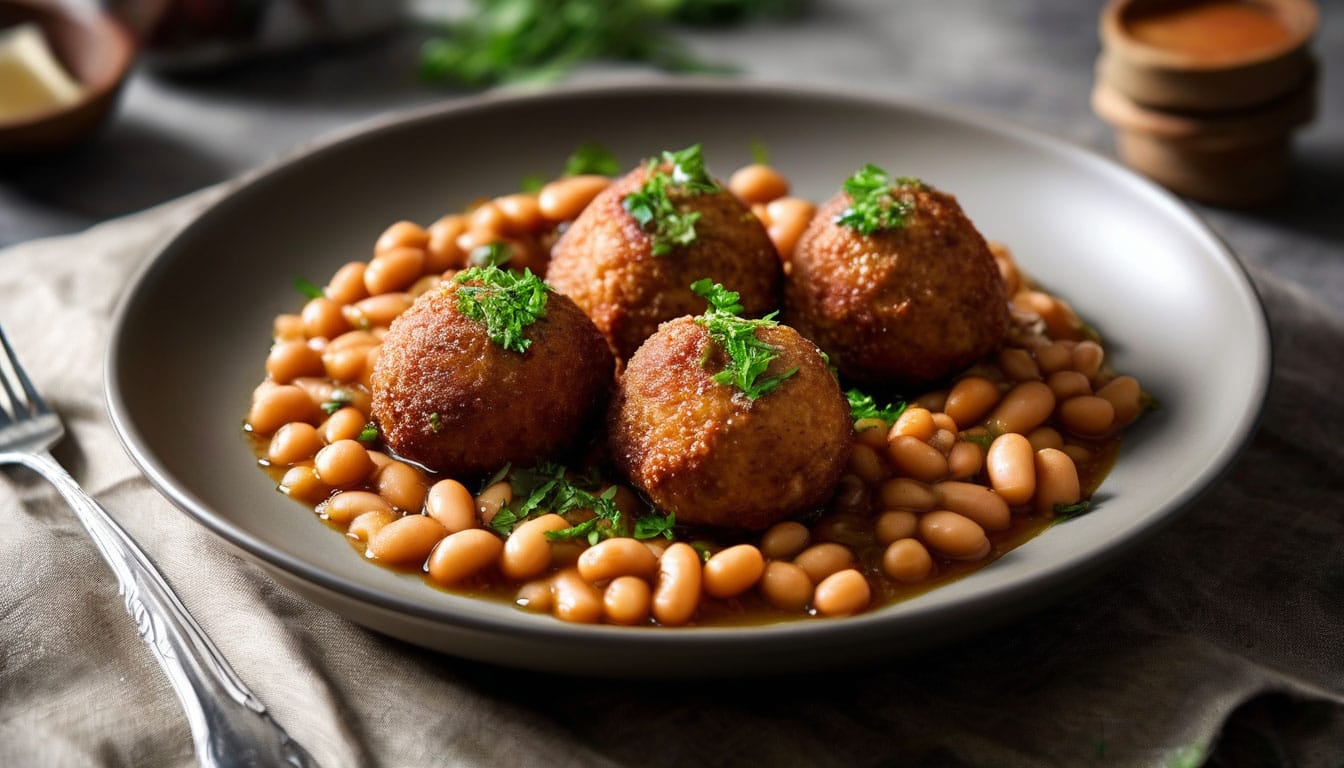 Свинина с бобами (Boulettes)